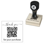 QR-code bedankt voor uw aankoop Rubberstempel (Gestempeld)
