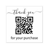 QR-code bedankt voor uw aankoop Zelfinktende Stempel (Design)