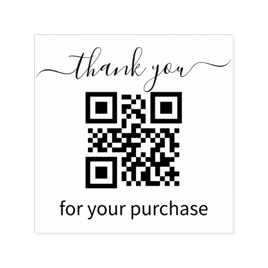 QR-code bedankt voor uw aankoop Zelfinktende Stempel (Design)