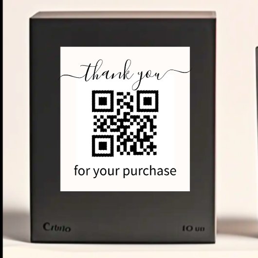 QR-code bedankt voor uw aankoop Zelfinktende Stempel