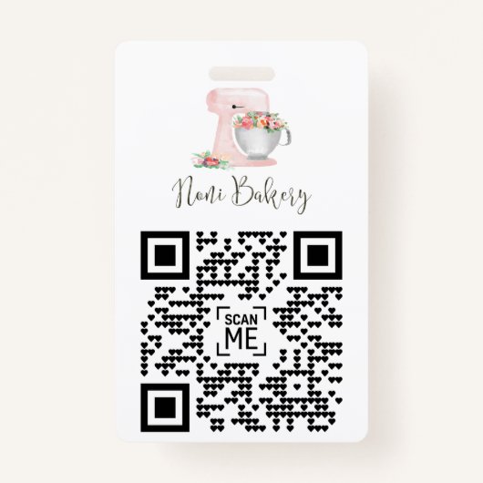 QR Code Bedrijf Logo Badge (Achterkant)