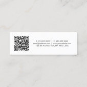 QR Code Bedrijf Logo Hier Werknemersnaam Mini Contactkaartje (Achterkant)