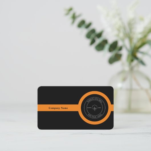 QR code & bedrijf logo modern professional Visitekaartje (Staand voorkant)