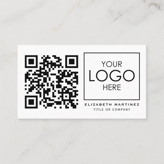 QR Code Bedrijf Logo Professionele Voor- en Achter Visitekaartje (Achterkant)