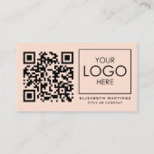 QR Code Bedrijf Logo Professionele Voor- en Achter Visitekaartje (Achterkant)