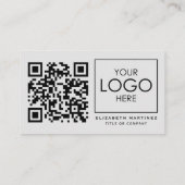 QR Code Bedrijf Logo Professionele Voor- en Achter Visitekaartje (Achterkant)