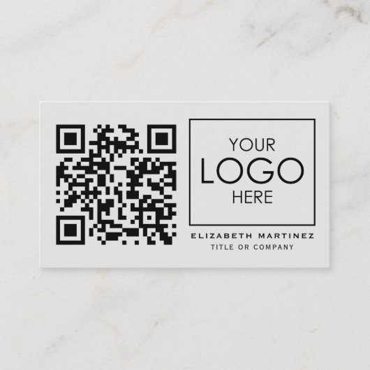 QR Code Bedrijf Logo Professionele Voor- en Achter Visitekaartje (Achterkant)