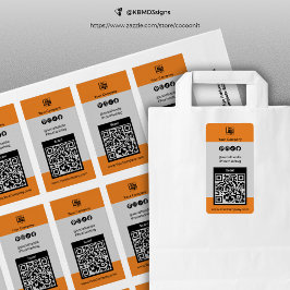 QR Code Bedrijf Logo Social Media Label