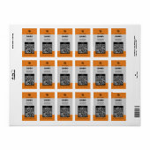 QR Code Bedrijf Logo Social Media Label (Full Sheet)