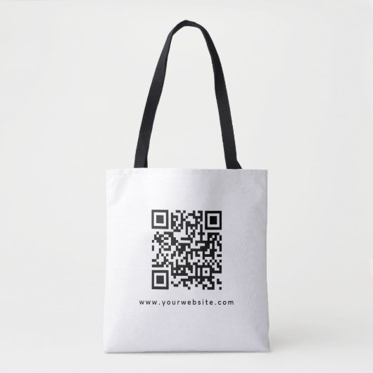 QR-code Bedrijf Logo Website Adres Streepjescode Tote Bag (Voorkant)