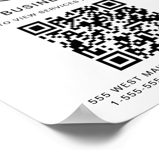 QR-code bedrijf Poster (Hoek)