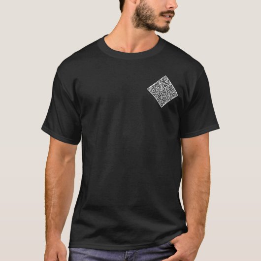QR Code Bedrijf T-shirt Sjabloon met aangepaste te (Voorkant)