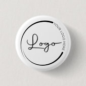 QR Code Bedrijf Zakelijke Logo Promotie Ronde Button 3,2 Cm (Voorkant)