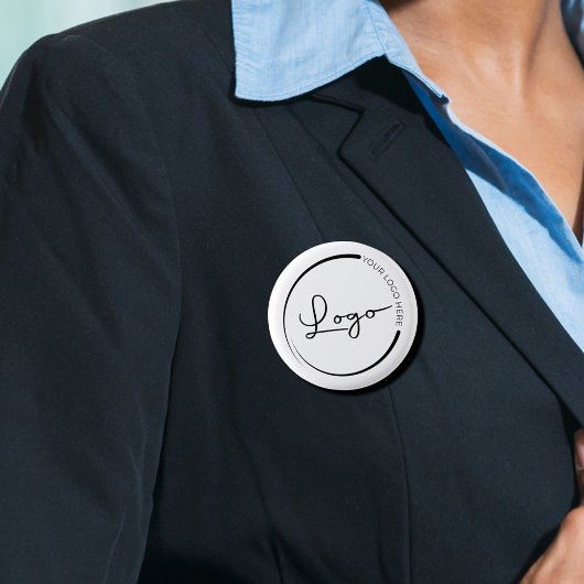 QR Code Bedrijf Zakelijke Logo Promotie Ronde Button 3,2 Cm