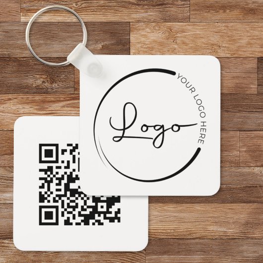 QR Code Bedrijf Zakelijke Logo Promotie Sleutelhanger