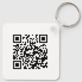 QR Code Bedrijf Zakelijke Logo Promotie Sleutelhanger (Achterkant)