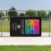 QR Code Bedrijf Zakelijke Logo Verticale Sjabloon Spandoek (Insitu)