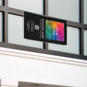 QR Code Bedrijf Zakelijke Logo Verticale Sjabloon Spandoek (Buitenkant Gebouw)