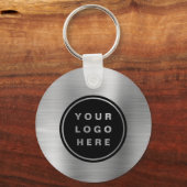 QR Code Bedrijf Zilver Logo Promotionele Sleutelhanger (Voorkant)