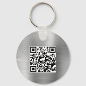 QR Code Bedrijf Zilver Logo Promotionele Sleutelhanger (Achterkant)