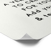 QR-code | Bedrijfs Logo Eenvoudig grijs Poster (Hoek)