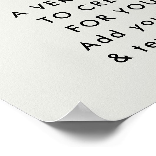 QR-code | Bedrijfs Logo Eenvoudig grijs Poster (Hoek)