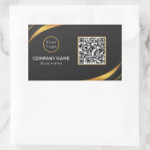 QR Code Bedrijfs Moderne Logo Rechthoekige Sticker (Tas)