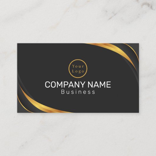 QR Code Bedrijfs Moderne Logo Visitekaartje (Voorkant)