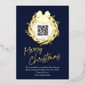 QR-code bedrijfsbedrijf Vroege kerstFolie Ho Folie Feestdagenkaart (Voorkant)