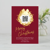 QR-code bedrijfsbedrijf Vroege kerstFolie Ho Folie Feestdagenkaart (Staand Voorkant)