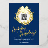 QR-code bedrijfsklare feestkaarten Folie Feestdagenkaart (Voorkant)