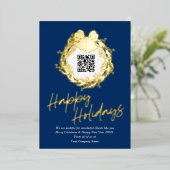 QR-code bedrijfsklare feestkaarten Folie Feestdagenkaart (Staand Voorkant)