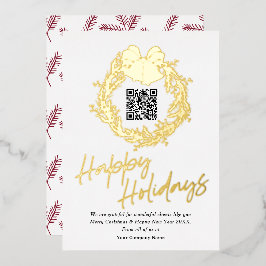 QR-code bedrijfsklare feestkaarten Folie Feestdagenkaart