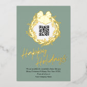 QR-code bedrijfsklare feestkaarten Folie Feestdagenkaart (Voorkant)