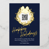 QR-code bedrijfsklare feestkaarten Folie Feestdagenkaart (Voorkant)