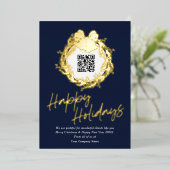 QR-code bedrijfsklare feestkaarten Folie Feestdagenkaart (Staand Voorkant)