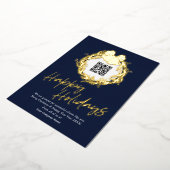 QR-code bedrijfsklare feestkaarten Folie Feestdagenkaart (Gedraaid)