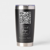 QR-code Bedrijfsleven Geïsoleerde Drinkbeker (Voorkant)