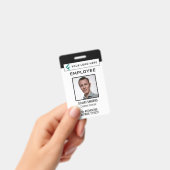 QR-code bedrijfslogo foto werknemer Badge (Handheld)