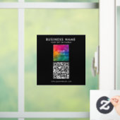 QR-code bedrijfslogo tekst vierkant eenvoudig sjab Raamsticker (Huis)