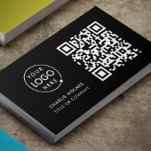 QR Code Bedrijfslogo Zwart Modern Professioneel Visitekaartje