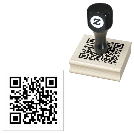 QR-code Bedrijfsminimalistisch Rubberstempel (Gestempeld)
