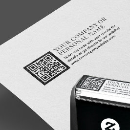 QR CODE bedrijfsnaam aangepaste tekstpromotie Zelfinktende Stempel