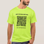 QR Code Bedrijfsnaam Info Promotie T-shirt (Voorkant)