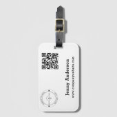 QR-Code Bedrijfsnaam & Logo & Zak Labels (Voorkant (verticaal))