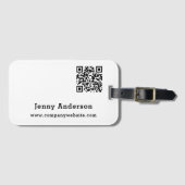 QR-Code Bedrijfsnaam & Logo & Zak Labels (Voorkant (horizontaal))