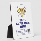 QR Code Bedrijfsnaam Minimale WiFi Details Fotoplaat (Zijkant)