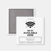 QR Code Bedrijfsnaam Minimale WiFi Details Magneet (Voorkant / Achterkant)