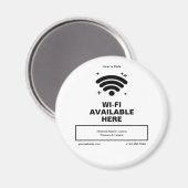 QR Code Bedrijfsnaam Minimale WiFi Details Magneet (Voorkant / Achterkant)