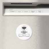 QR Code Bedrijfsnaam Minimale WiFi Details Magneet (Insitu (Vaatwasser))